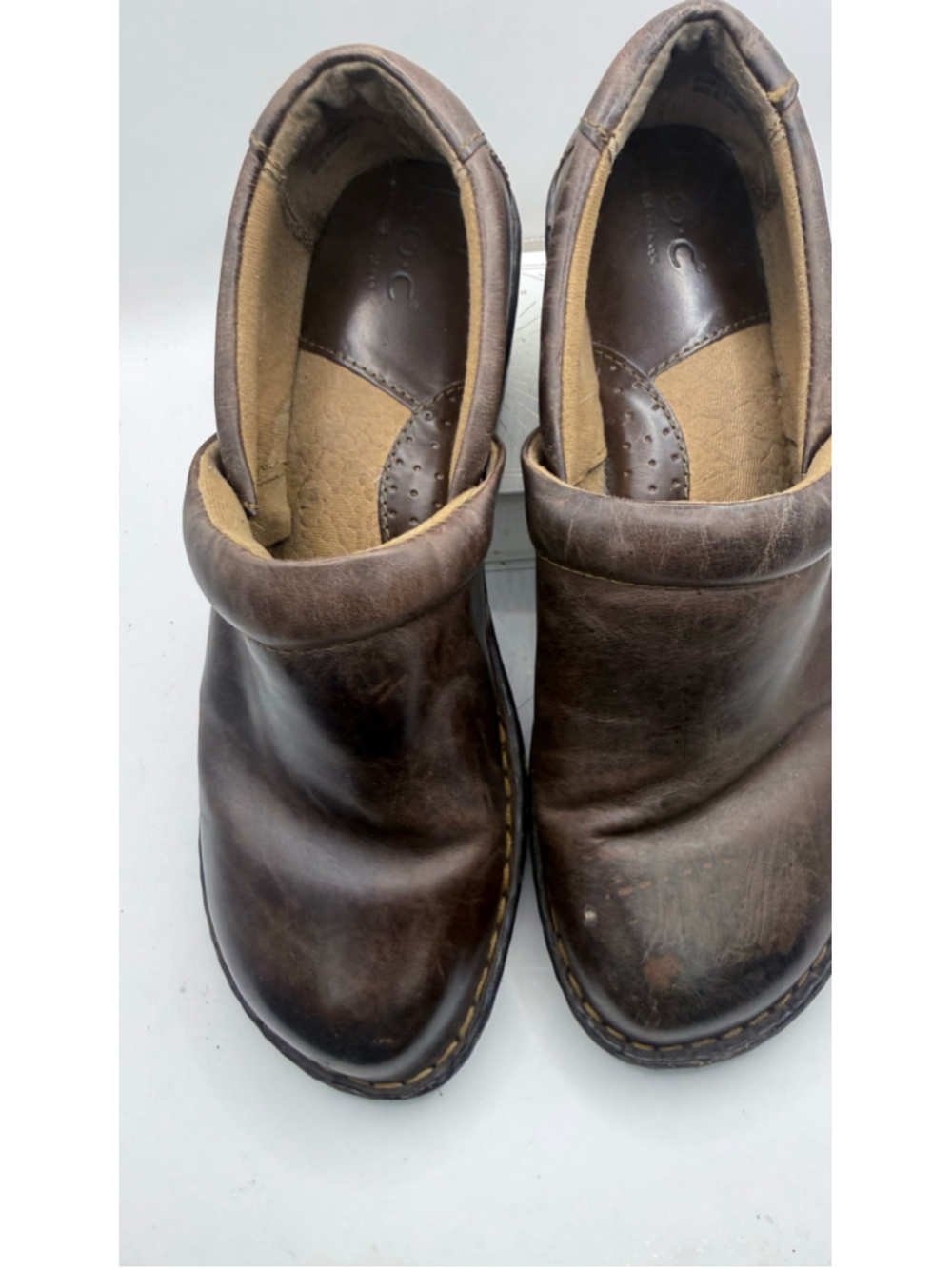Women's BOC Leather Clogs Brown Size 11